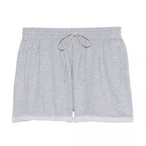 PINK Relaxed Fit Fleece Grey Short Women Size Large